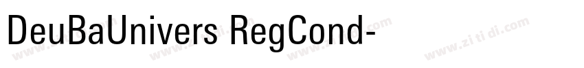 DeuBaUnivers RegCond字体转换